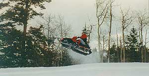 snow mobiling