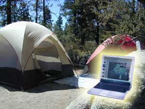 laptop camping