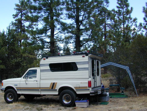 4x4 Ford Camper at a Big Bear Campout