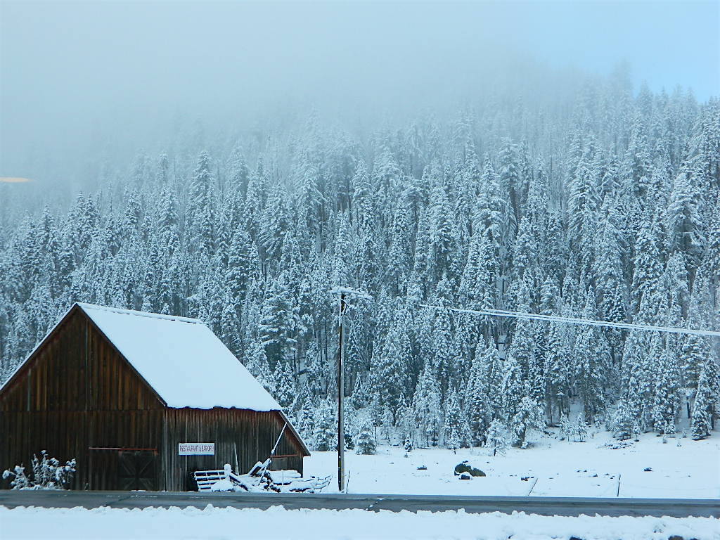 October Snow Barn