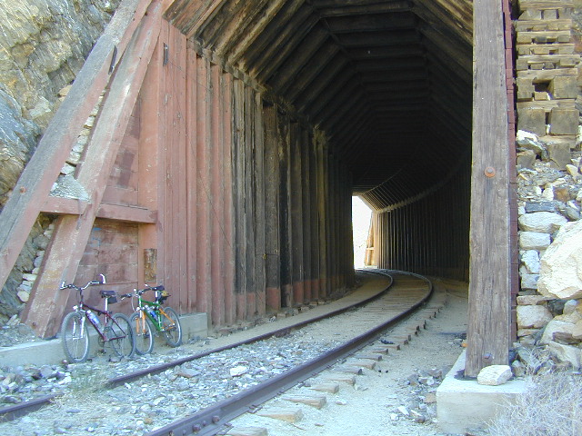 bike on railroad